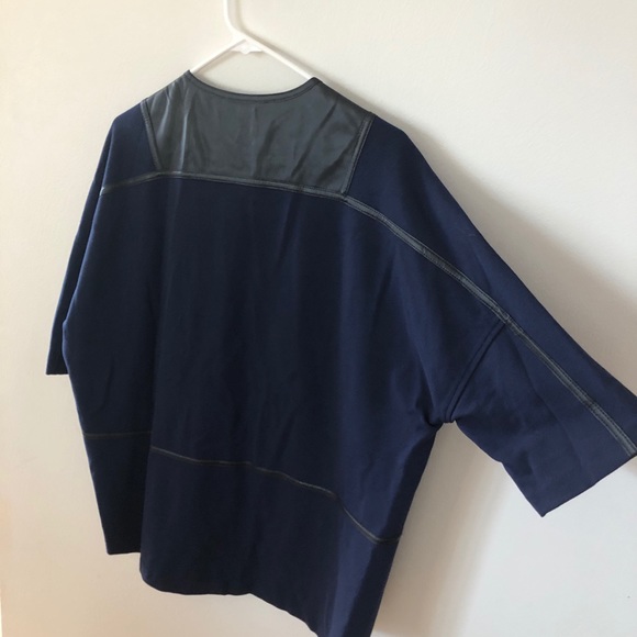 Lafayette 148 Blue short sleeve jacket, PS. - Picture 2 of 5